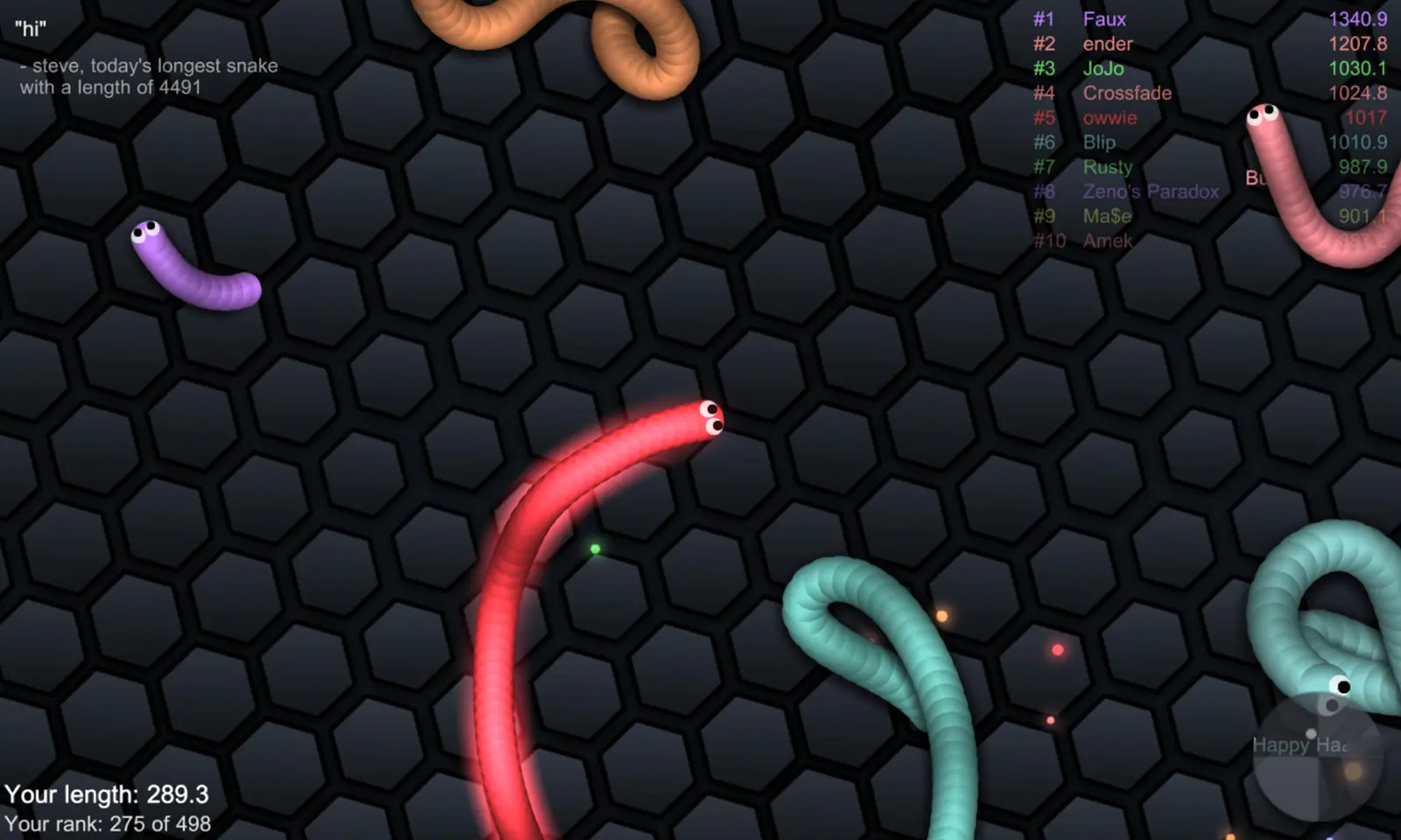 slither.io 3 لمحة عن لعبة slither.io