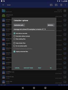 يوفر برنامج rar اختيار صيغة ضغط الملفات