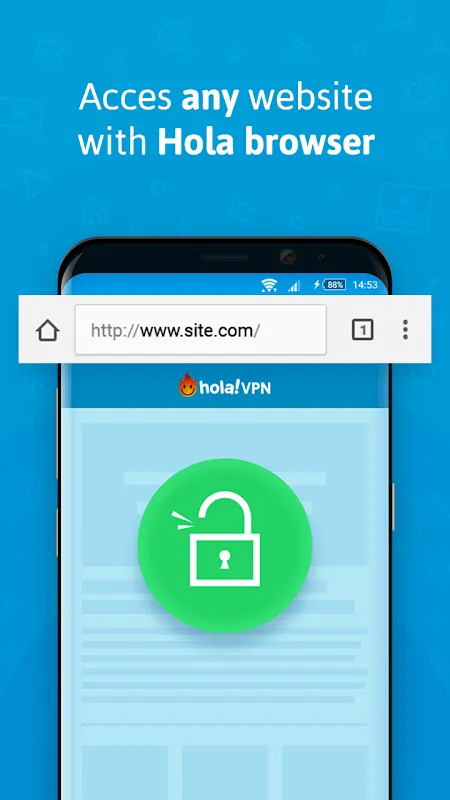واجهة برنامج Hola VPN