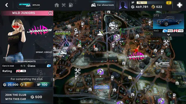 CarX Street 4 السباقات في لعبة CarX Street